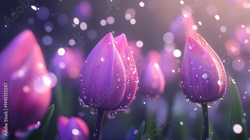 Vibrant Close-Up of Flowers with Stunning Bokeh Background in High Detail