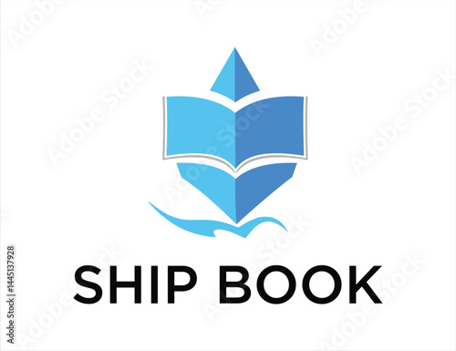 ship book logo business logo design 