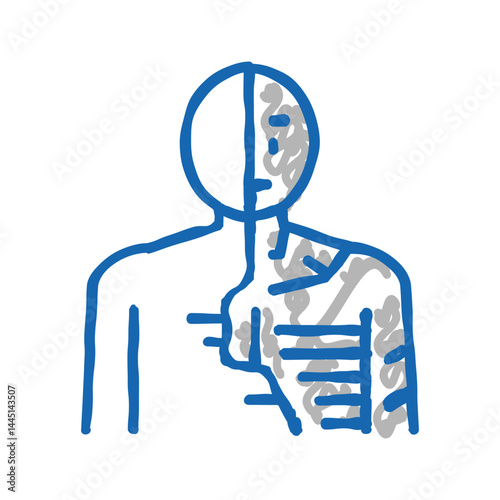 android robot human icon doodle illustration