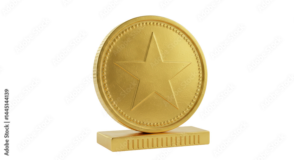Fotografie Isolated Gold Star Award