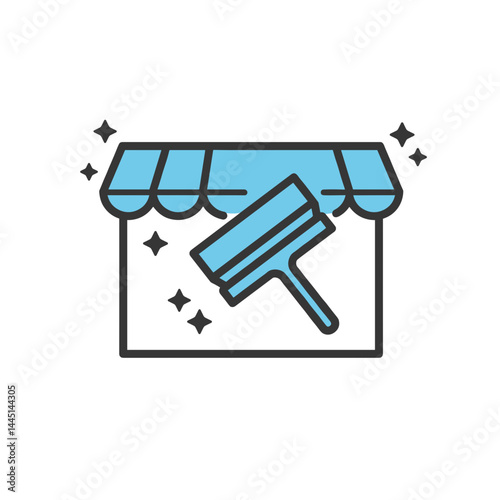 Window Cleaning Icon - Icon for window cleaning in modern style  
