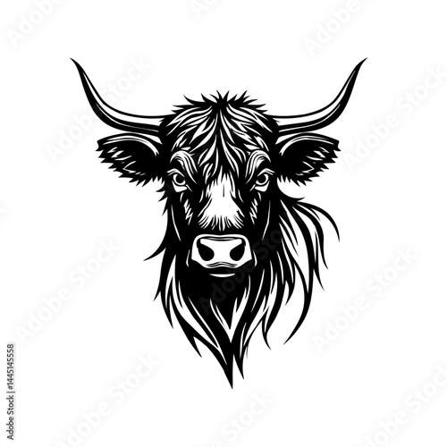 illustration of cow head vector