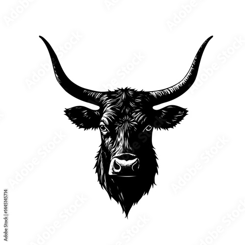 illustration of cow head vector