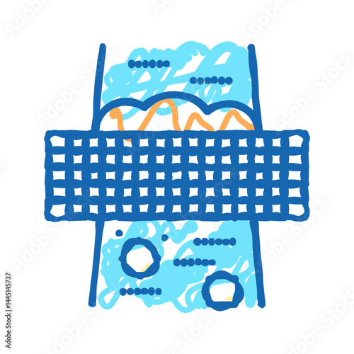 filtration machine icon doodle illustration