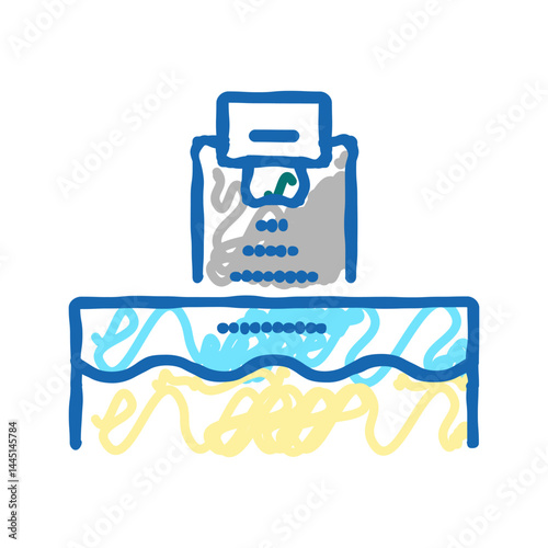 washing machine icon doodle illustration