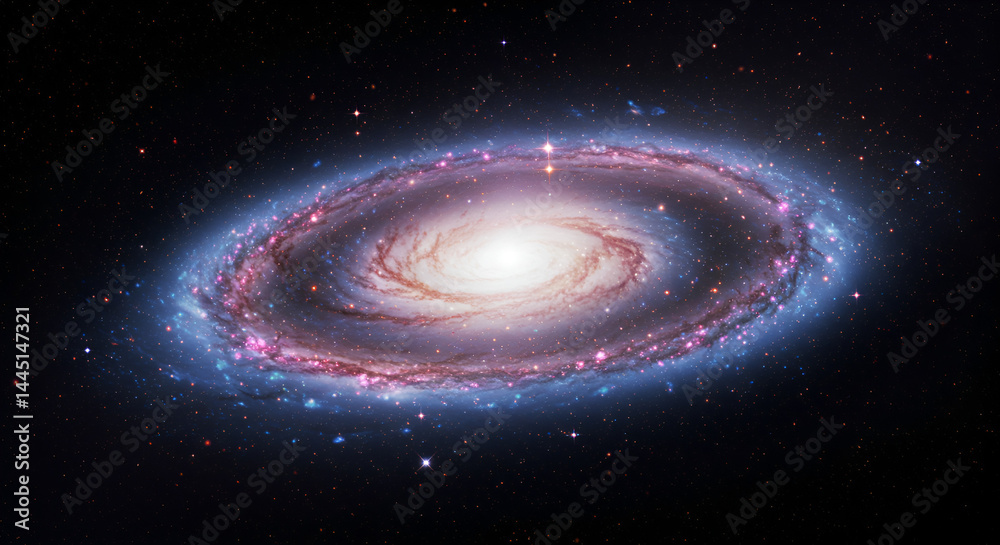 Spiral galaxy in deep space, vibrant colors, swirling arms, and countless stars (1) Spiral galaxy in deep space, vibrant colors, swirling arms, and countless stars (1)