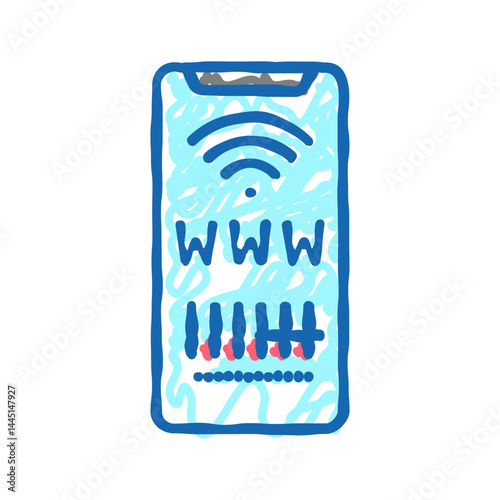 qr code for search web site color icon vector isolated illustration