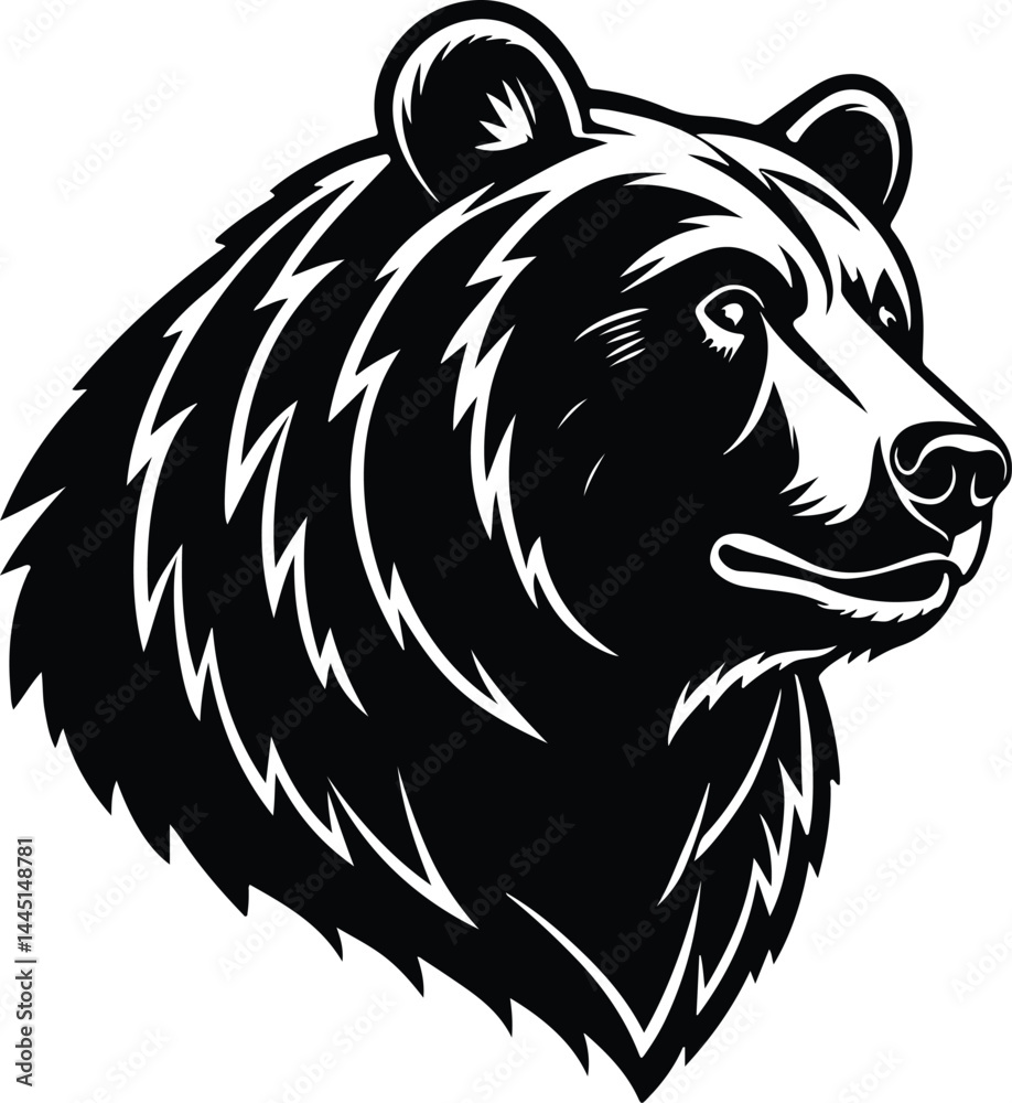 Obraz premium A silhouette bear vector