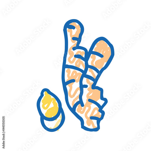 ginger aromatherapy color icon vector isolated illustration