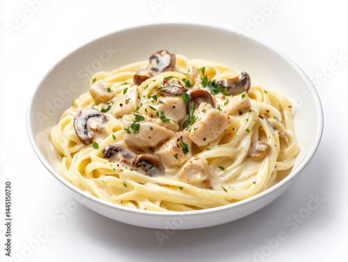 Creamy chicken mushroom pasta dish