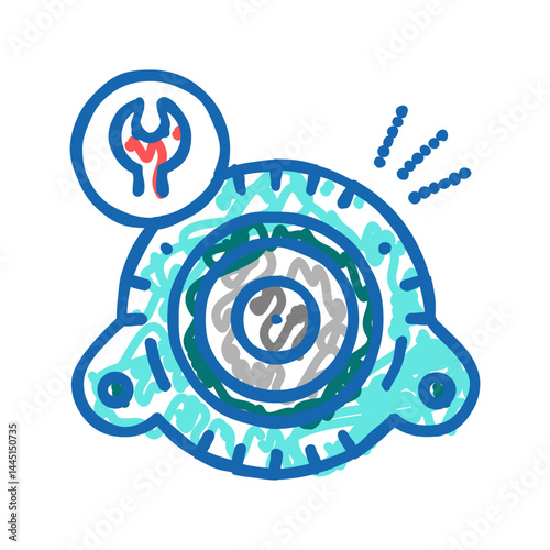 generator repair color icon vector isolated illustration