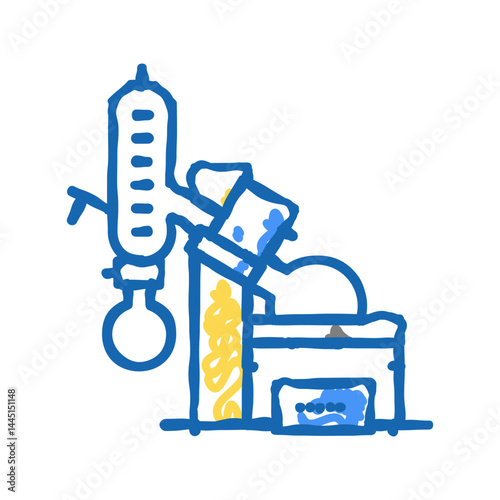 vacuum evaporator color icon vector isolated illustration
