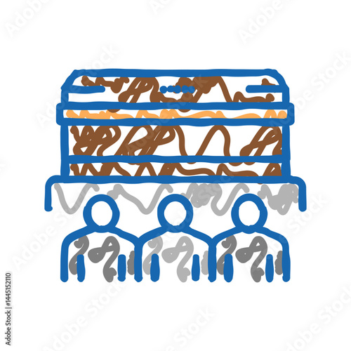 funeral commemoration color icon vector isolated illustration