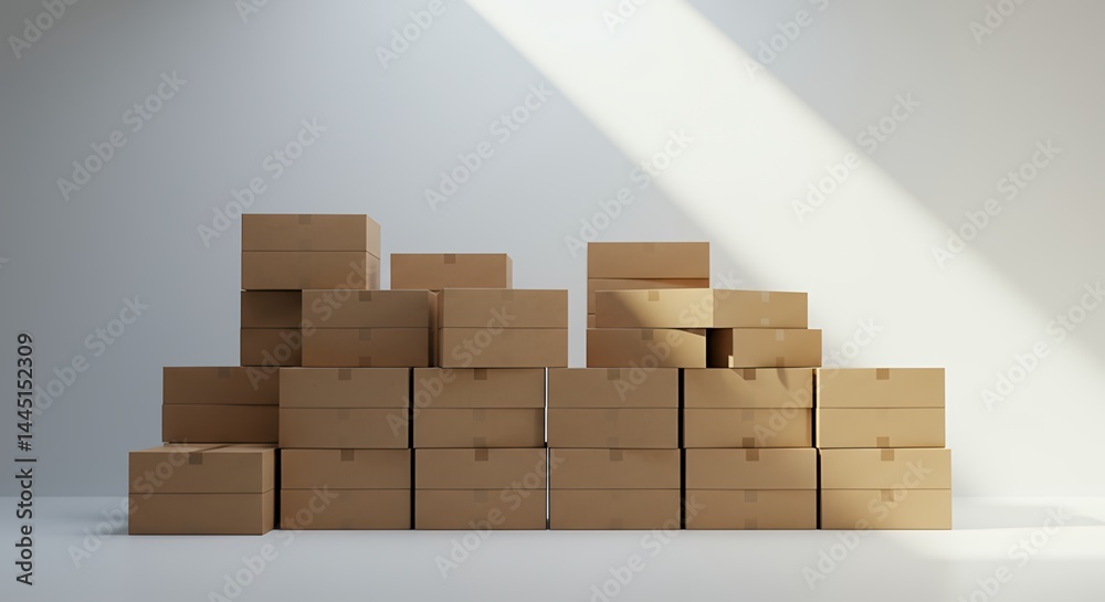 Obraz premium cardboard boxes