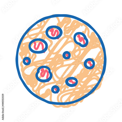 pityriasis rosea skin disease icon doodle illustration