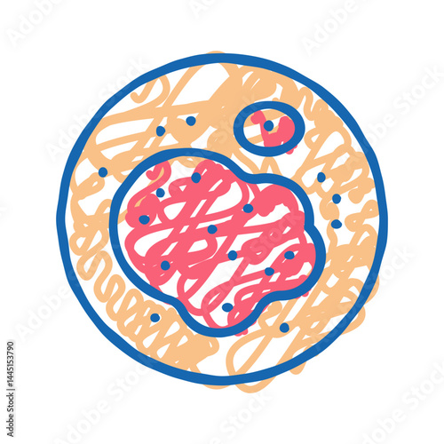 eczema skin disease icon doodle illustration