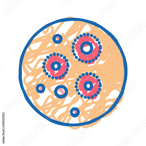 acne skin disease icon doodle illustration