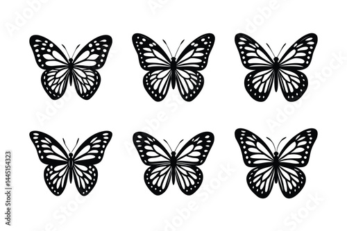 Wallpaper Mural Abstract Butterfly Wings Silhouette Torontodigital.ca