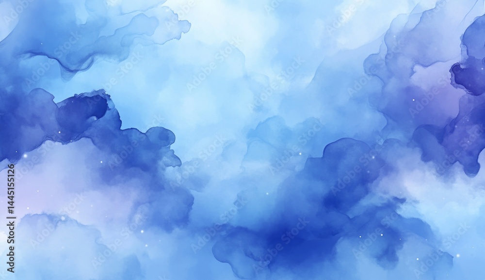 Fototapeta premium Abstract ethereal watercolor sky