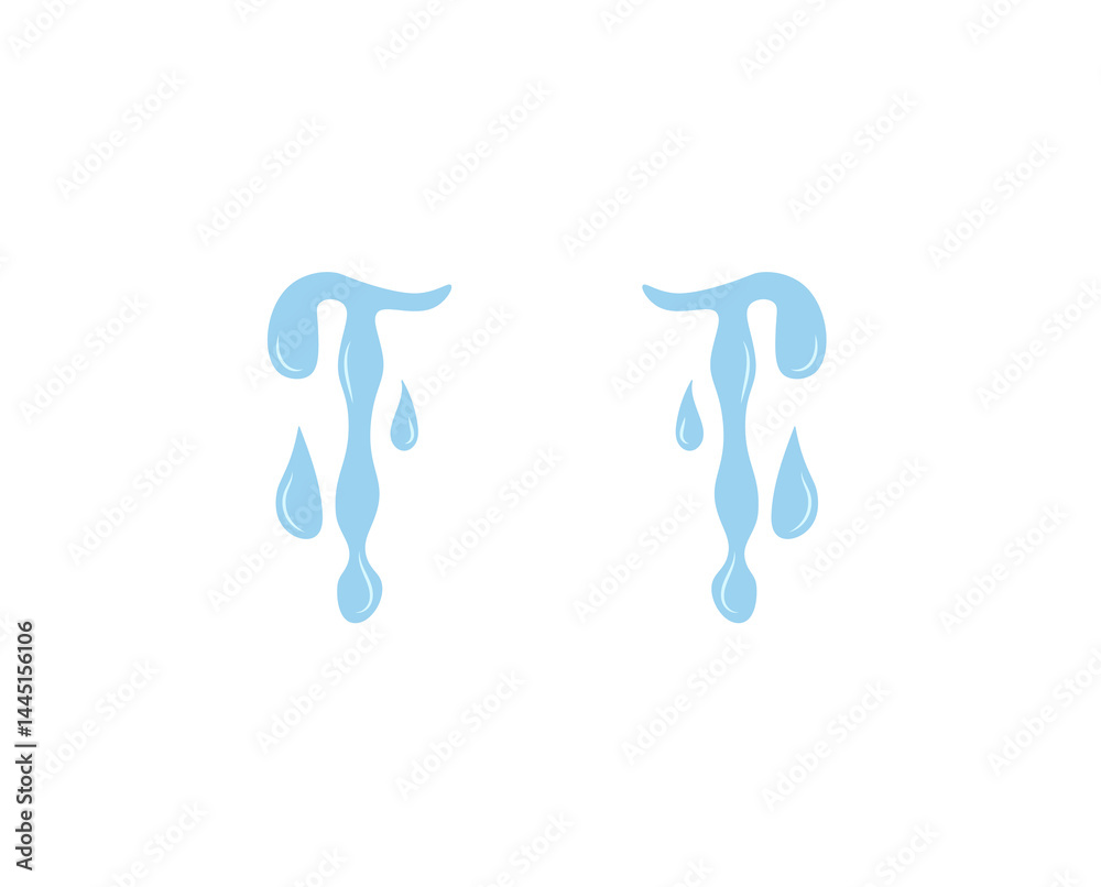 Obraz premium png droplet collection in semi-transparent vector set with wet stream and watery blob shapes representing sadness tear and sorrowful emotion in cartoon icon of clean rain illustration