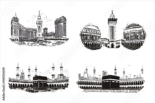 Holy Kaaba Vector Art
