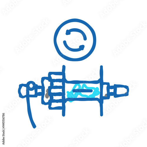 bushing maintenance and adjustment icon doodle illustration