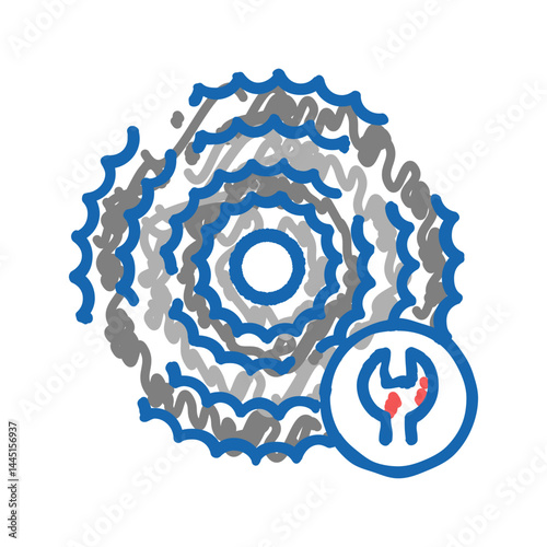 cassette cogset replacement icon doodle illustration