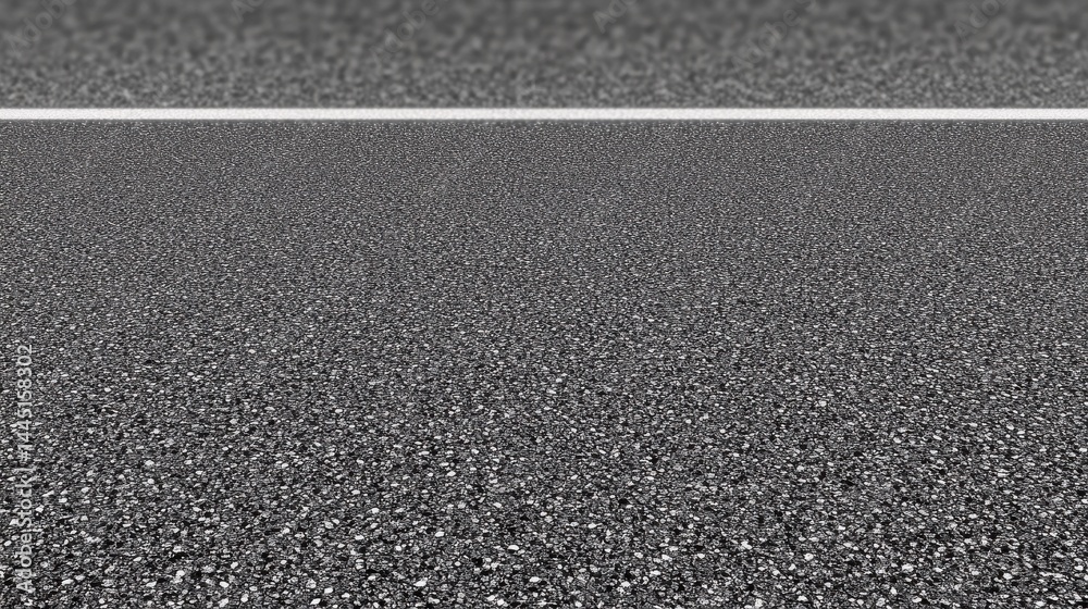 Fototapeta premium Close-up view of asphalt road surface with white line for urban transportation concept