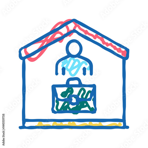 remote job icon doodle illustration