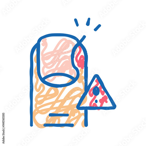 nail inflammation icon doodle illustration