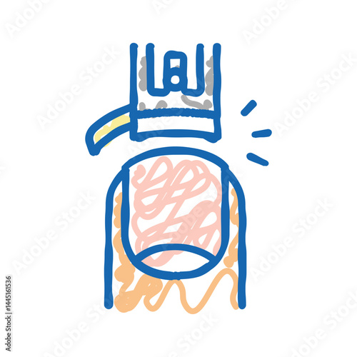 nail cutting icon doodle illustration