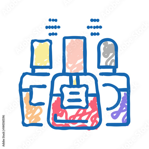 nail polish icon doodle illustration