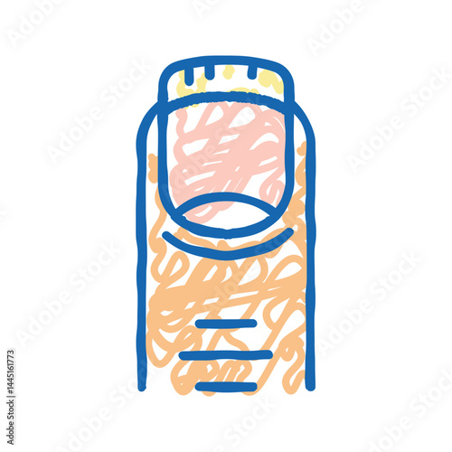finger nail icon doodle illustration