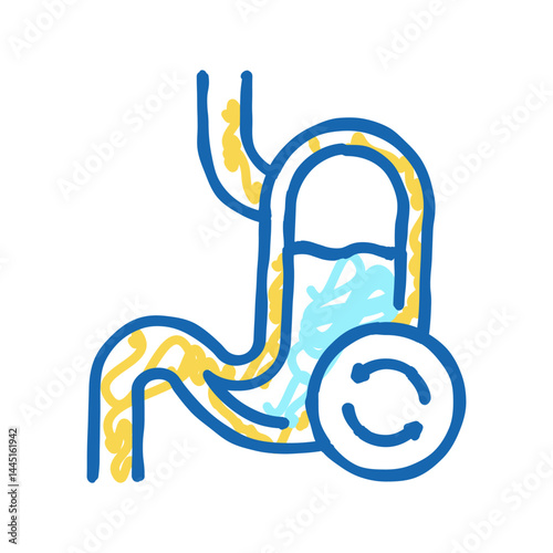 stomach transplant icon doodle illustration