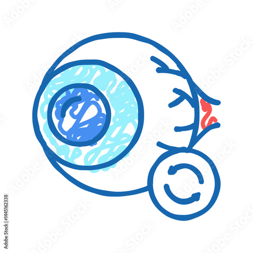 eye transplant icon doodle illustration