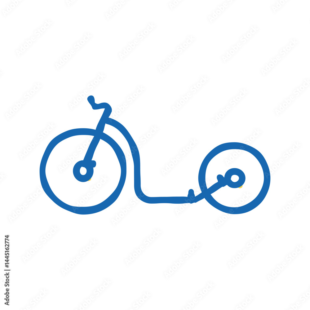 trial bicycle icon doodle illustration trial bicycle icon doodle illustration