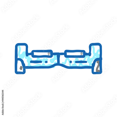 gyroscooter transport icon doodle illustration