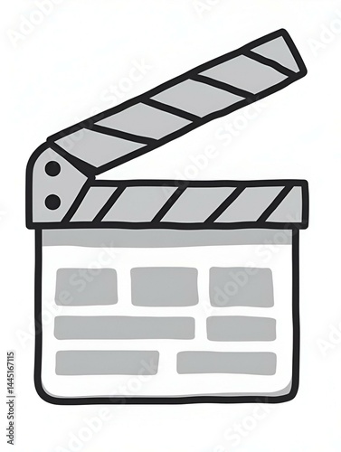 Clapperboard Vector Line Icon