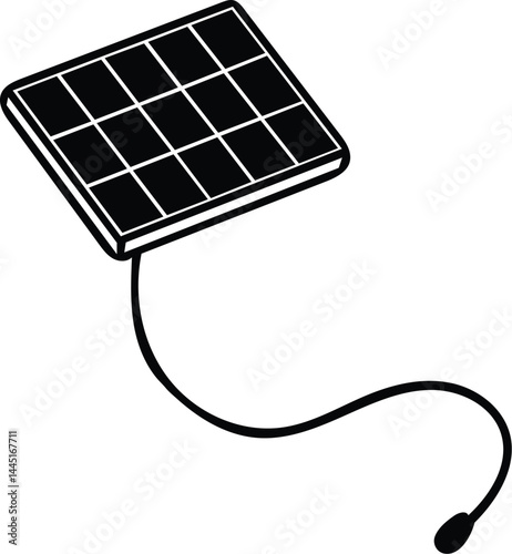 solar panel charger isolated on white background