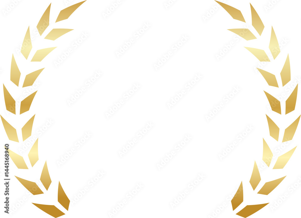 Golden laurel wreath for award design Golden laurel wreath for award design