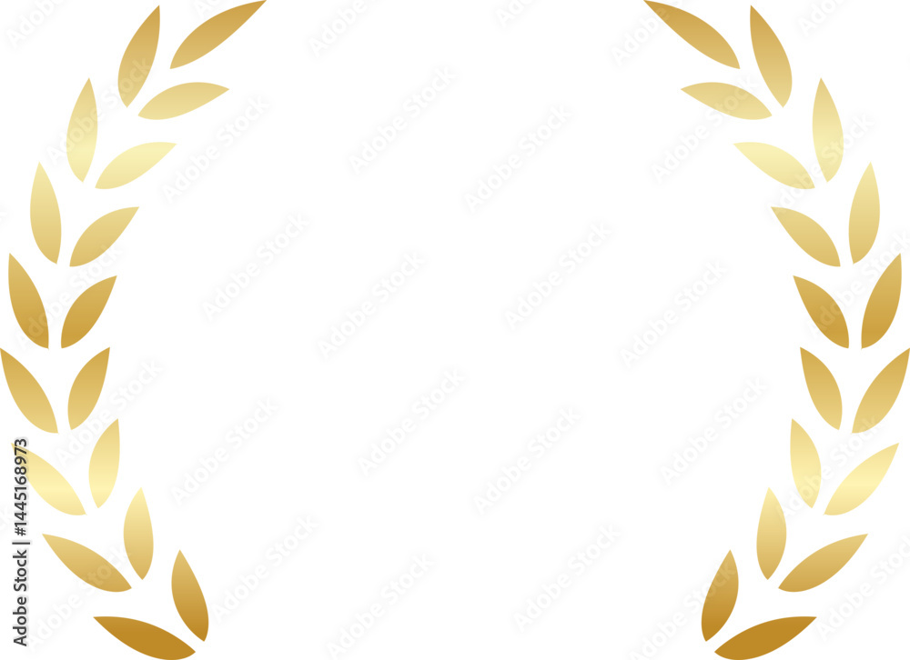 Golden laurel wreath for award design Golden laurel wreath for award design