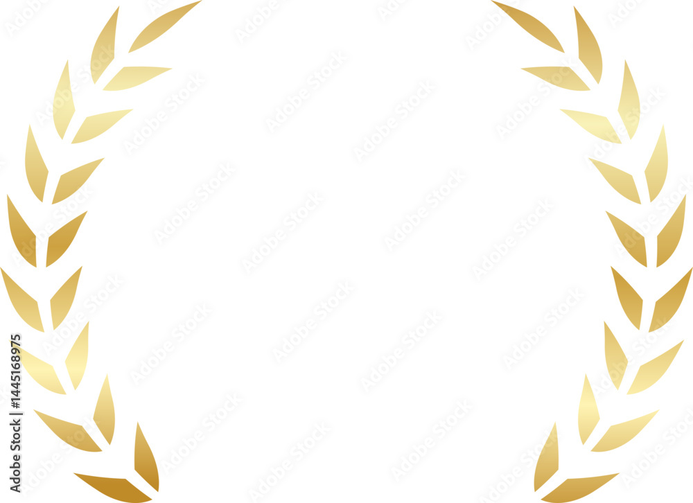 Golden laurel wreath for award design Golden laurel wreath for award design