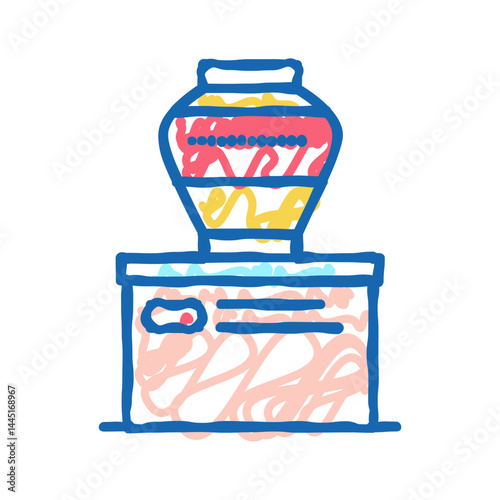 amphora vase exhibit icon doodle illustration