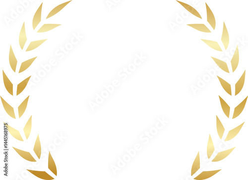 Golden laurel wreath for award design