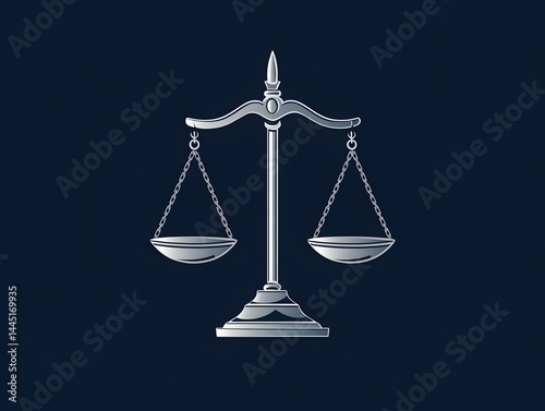 Scales of Justice: Symbol of Legal Equality and Fairness in Courtroom and Legal System