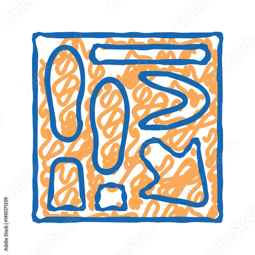 shoe making model icon doodle illustration