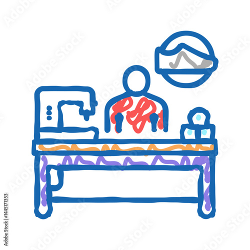 shoes sewer color icon vector color illustration