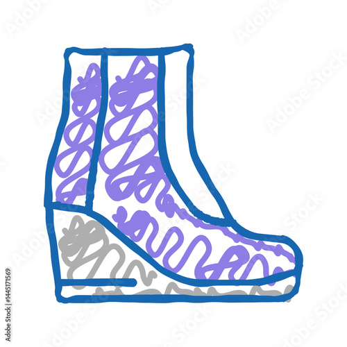 boot model color icon vector color illustration