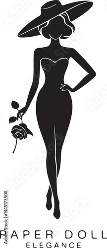 Set of silhouette dolls vector illustration