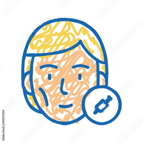 botox injections color icon vector color illustration